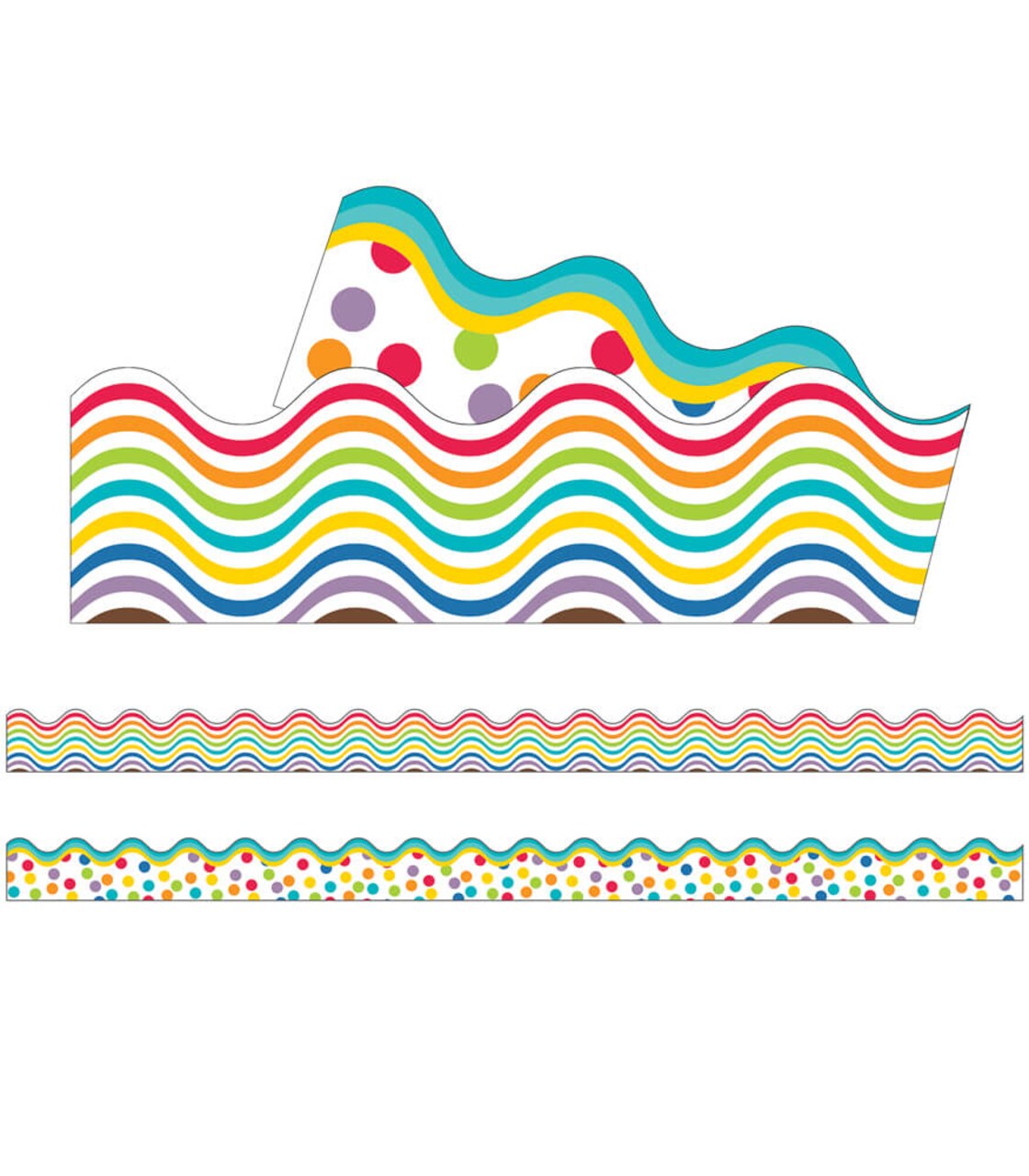Carson Dellosa Education Color Me Bright Scalloped Bulletin Board Borders